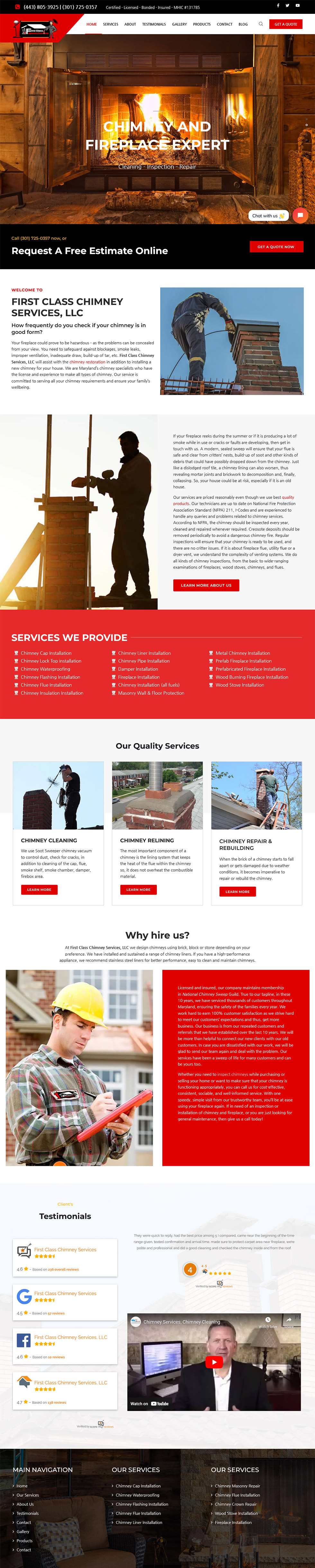 Chimney Cleaning Web Design Services