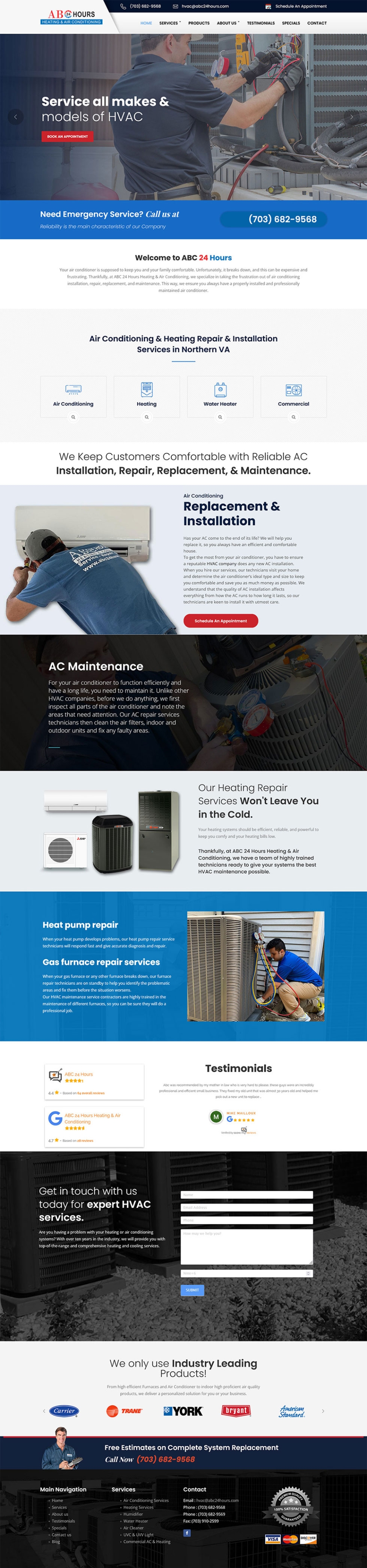 HVAC Web Design Services